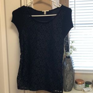 Bordeaux Lace front shirt
